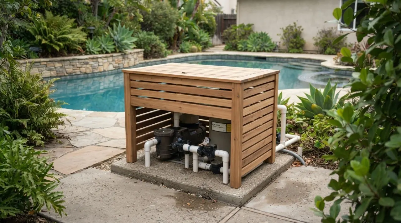 Pool Pump Covers for Noise Reduction pool equipment image