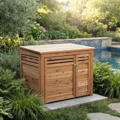Wooden Pool Pump Covers