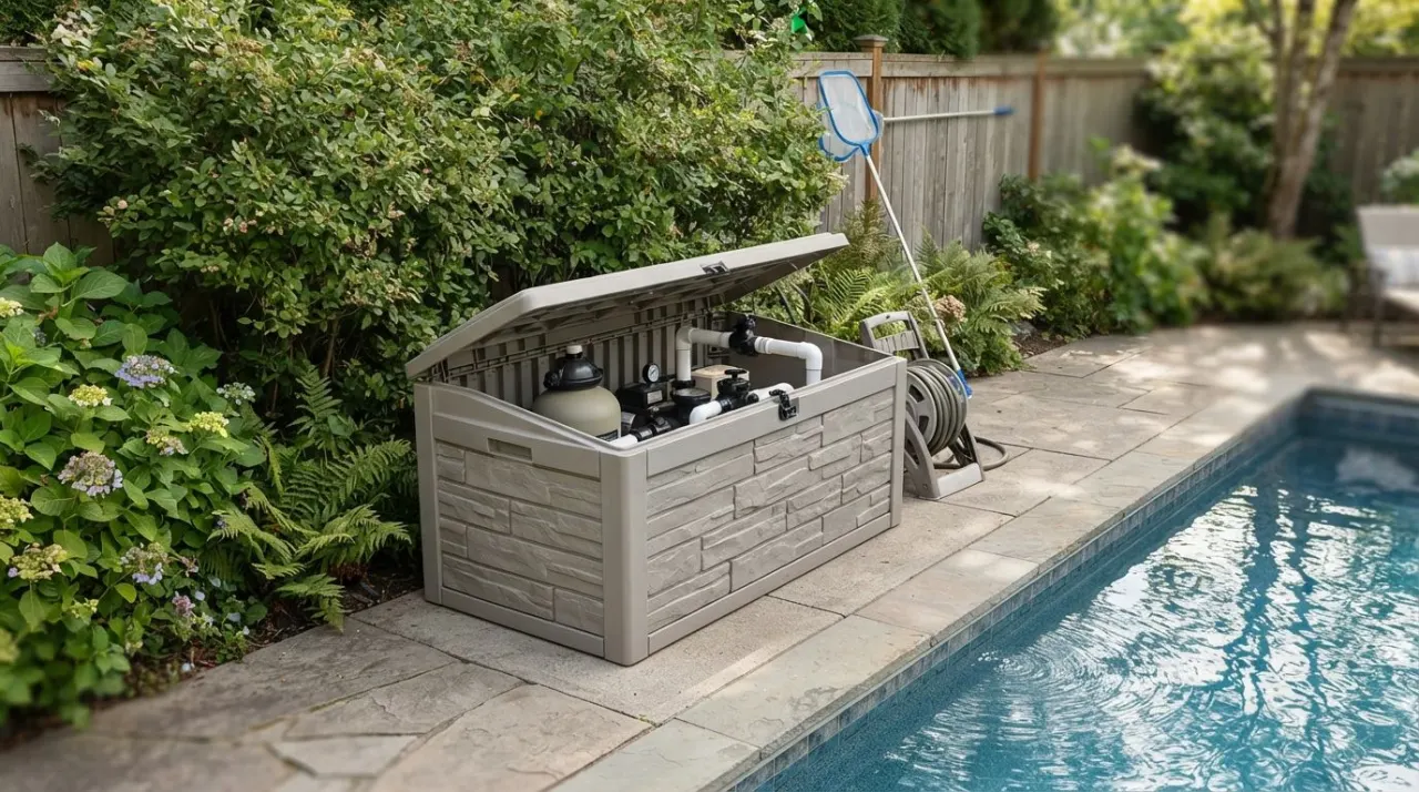 Plastic and Resin Pool Pump Covers pool equipment image