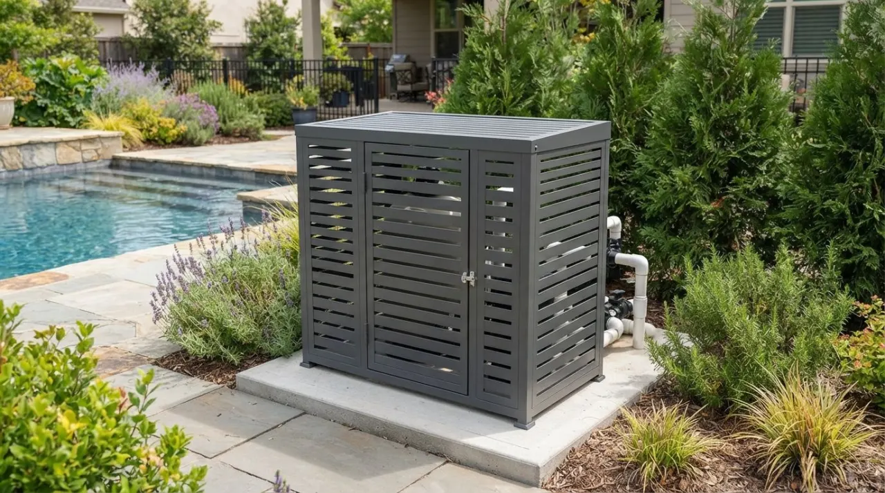 Metal Pool Pump Covers pool equipment image