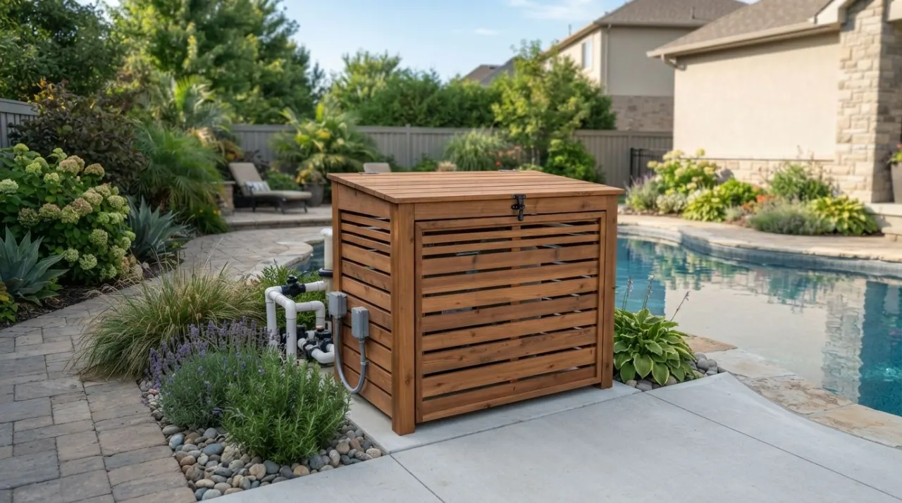 Decorative Pool Pump Covers pool equipment image
