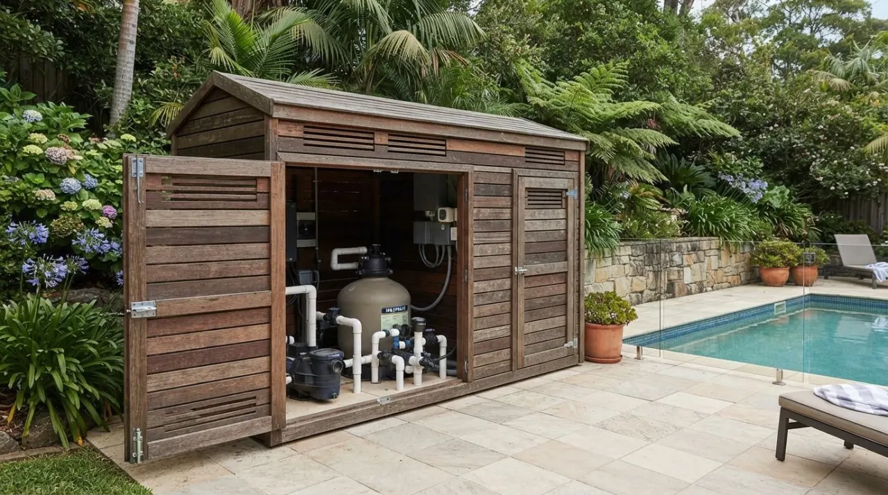 Large Pool Equipment Enclosures pool equipment image