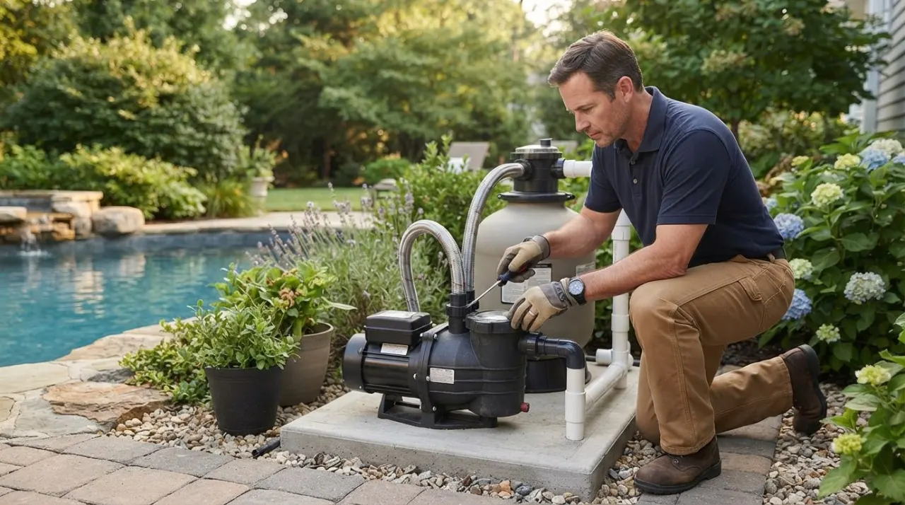 How to Reduce Pool Pump Noise pool equipment image