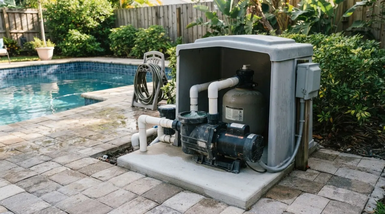 Can a Pool Pump Get Wet? pool equipment image