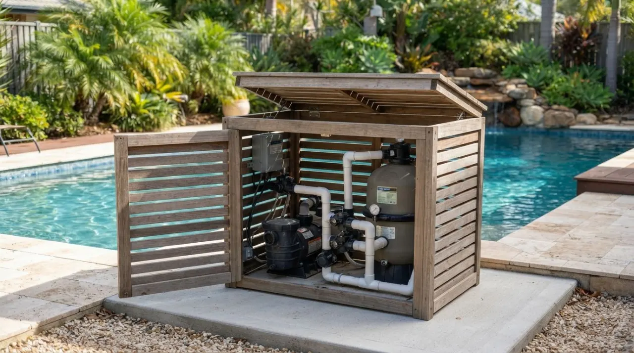 How to Protect a Pool Pump from the Sun pool equipment image