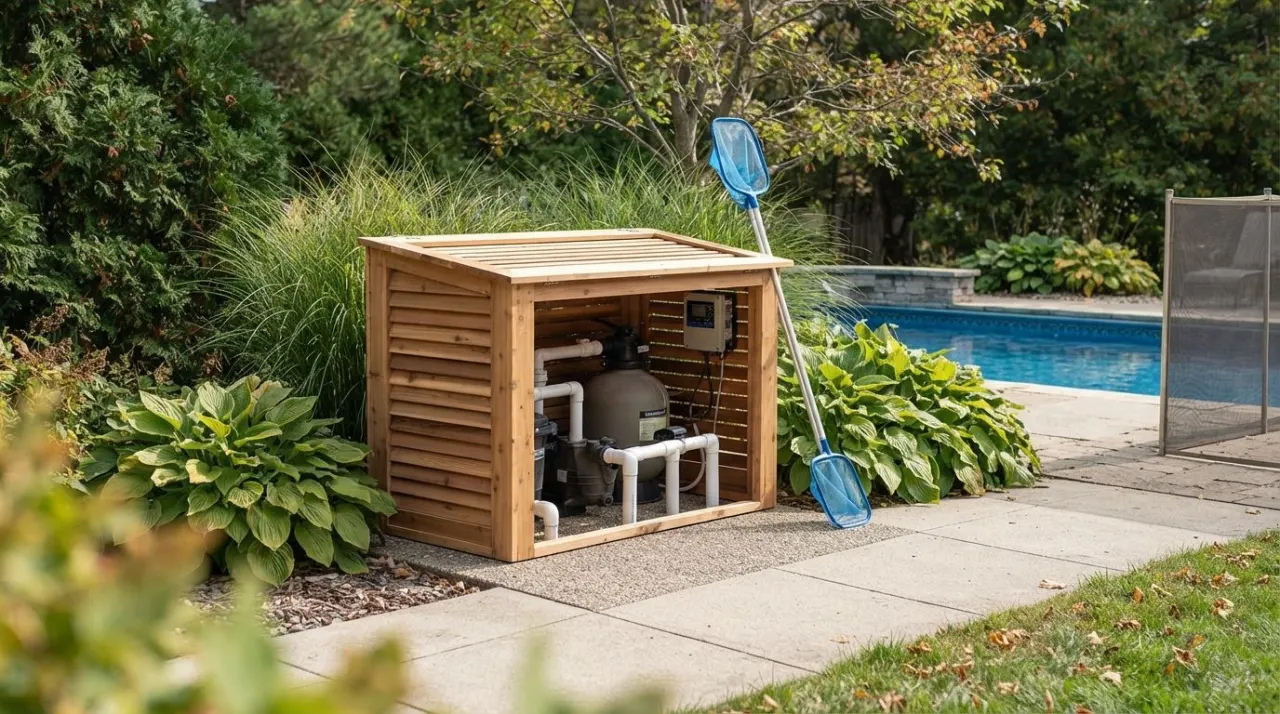 How to Keep Leaves and Debris Away from a Pool Pump pool equipment image