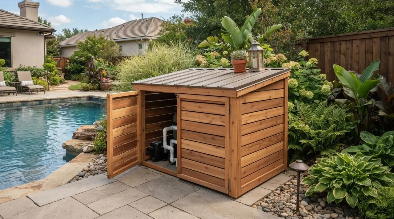 Pool Equipment Enclosure Ideas pool equipment image