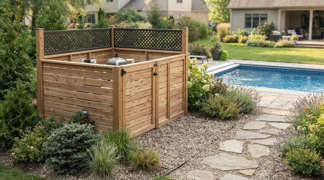 Pool Equipment Fencing Ideas pool equipment image