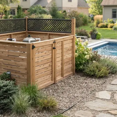 Pool Equipment Fencing Ideas