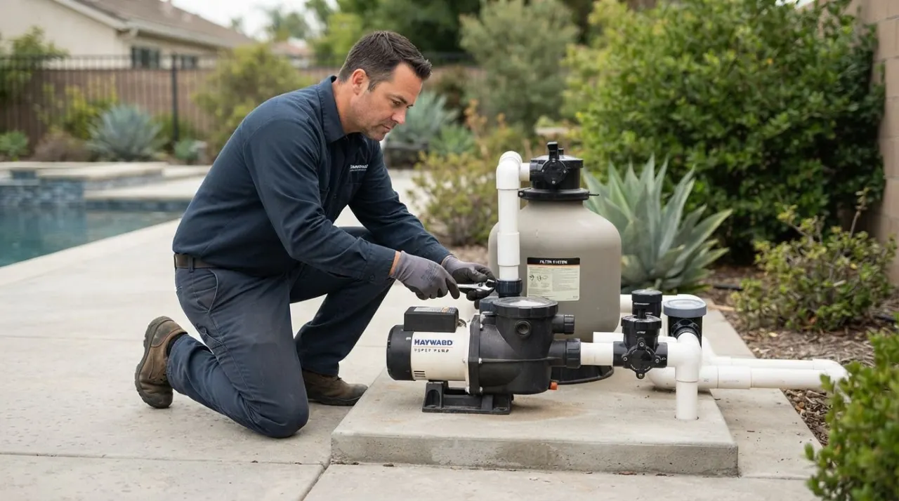 How Much Clearance Does a Pool Pump Need? pool equipment image