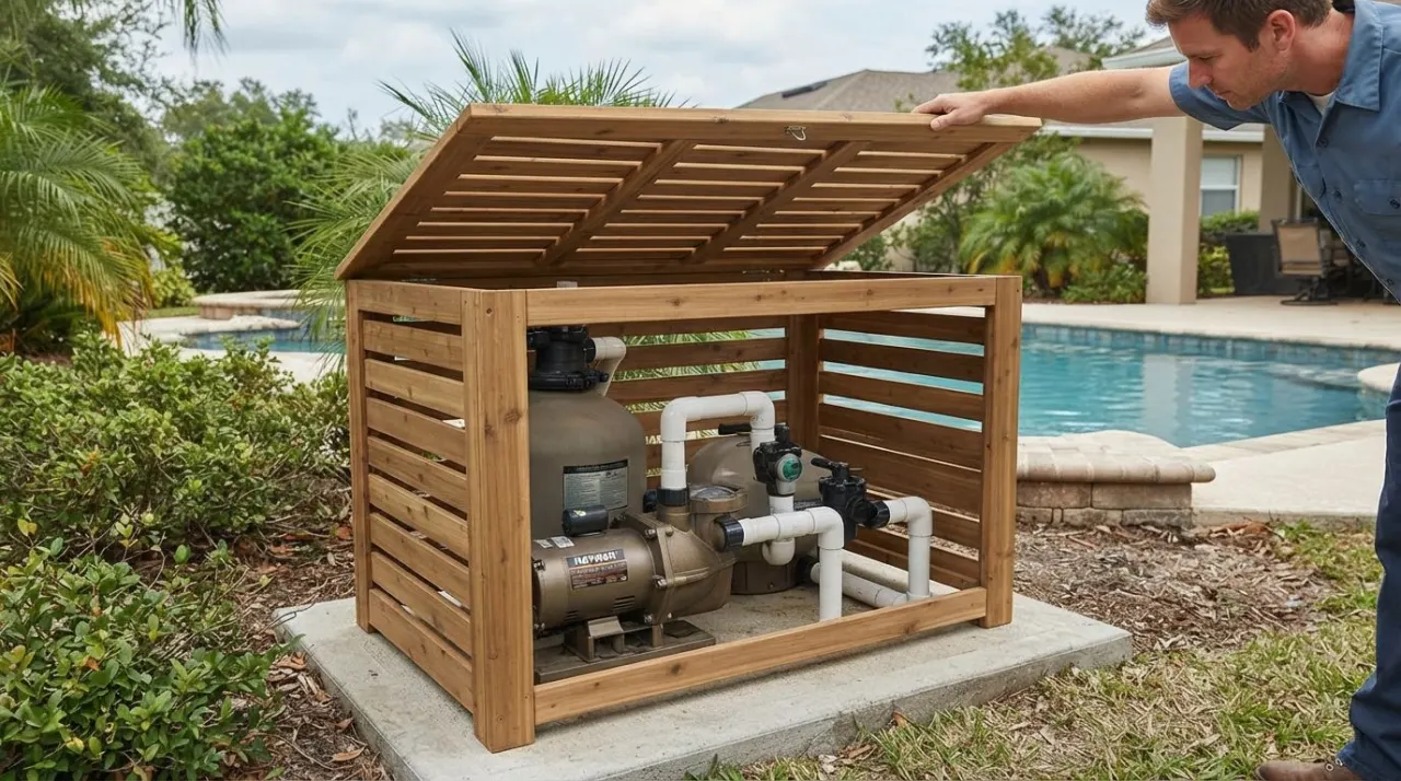 Does a Pool Pump Cover Need Ventilation? pool equipment image