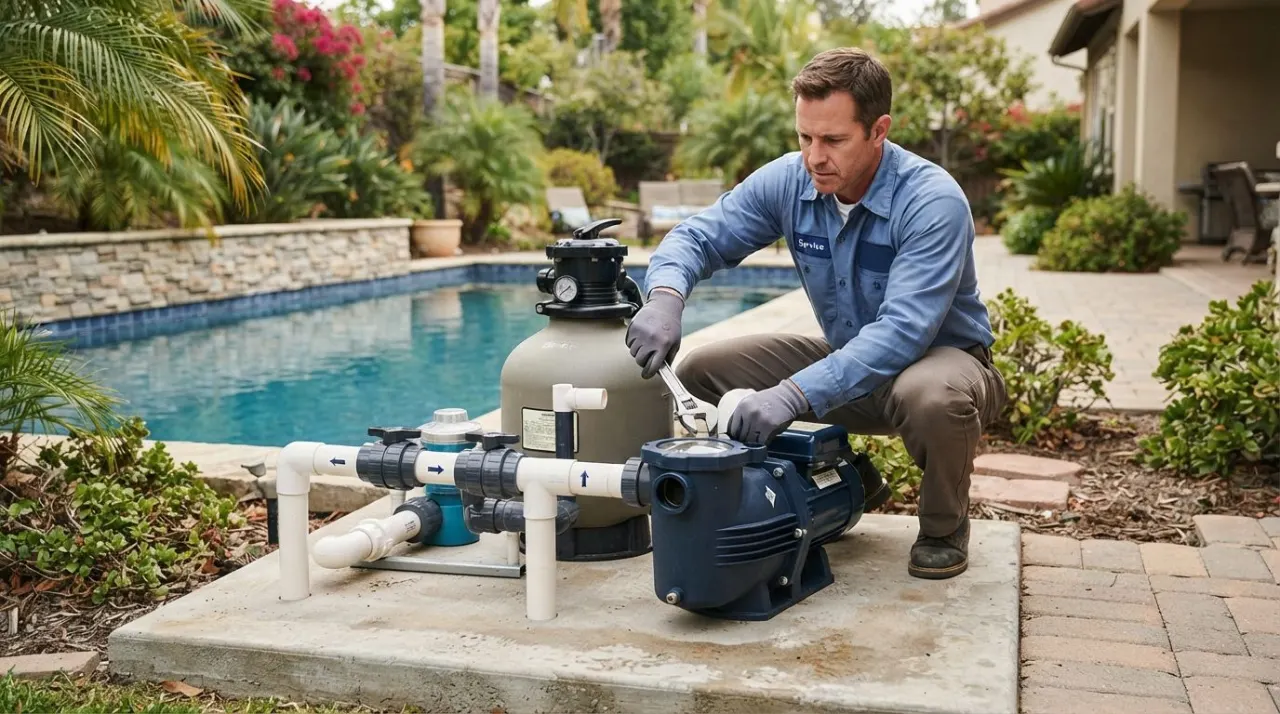 Pool Pump Types Explained pool equipment image