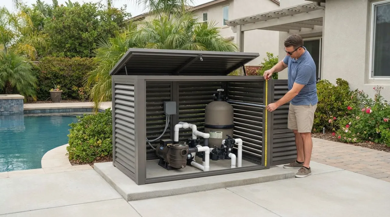 Pool Pump Enclosure Clearance Calculator pool equipment image