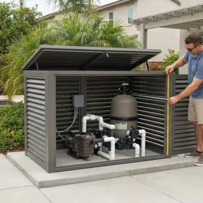 Pool Pump Enclosure Clearance Calculator
